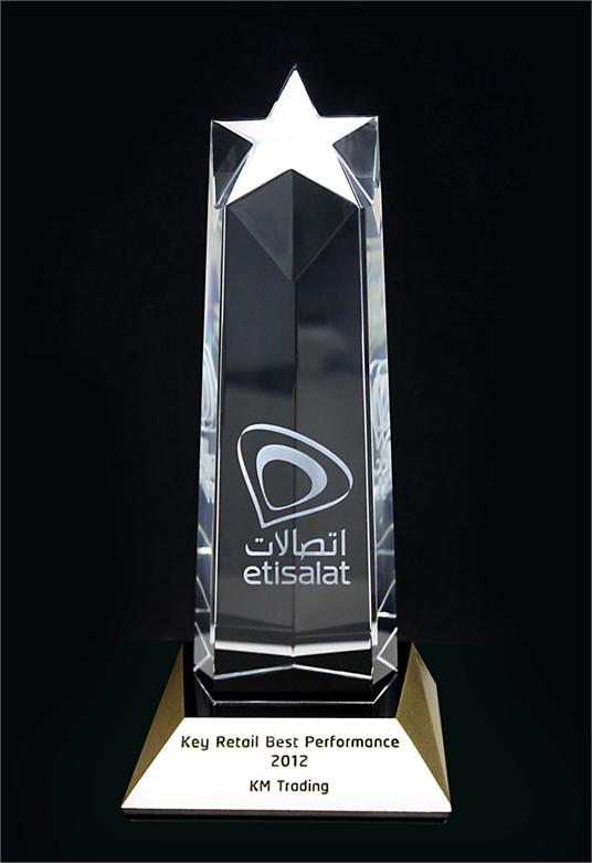 Etisalat Key Retail Best Performance for the year 2012.