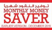 Monthly Money Saver  - December 2016