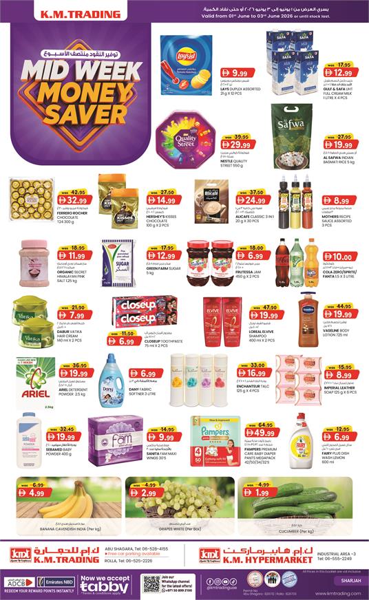 K.M. Trading Mid Week Money Saver June 2026 Offers Sharjah UAE